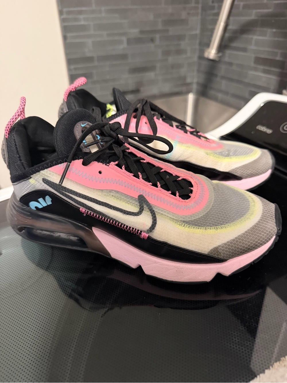 Nike Women’s Air Max 2090 Sneakers in Pink, Black and Yellow